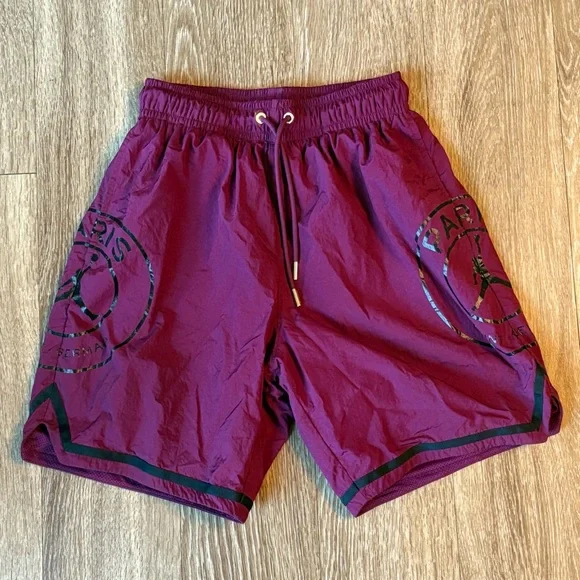 Jordan Paris Saint-Germain PSG Shorts S Burgundy Rare Basketball Streetwear Nike - Picture 2 of 13